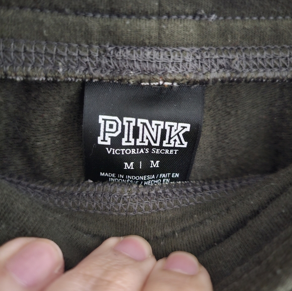 PINK Victoria's Secret Army Green Jogger Pants - Picture 3 of 3